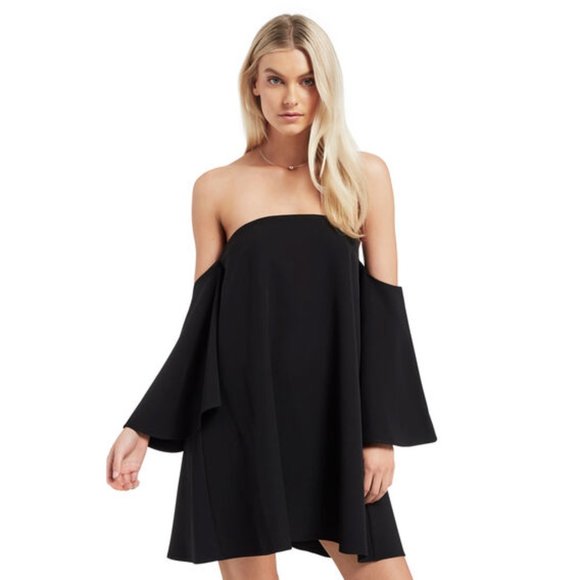 SOLD Seed Heritage Black Off Shoulder Frill Dress 10 - Picture 13 of 13